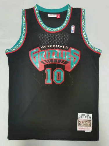 NBA 10 Mike Bibby Grizzlies 1998-99 Maillot noir